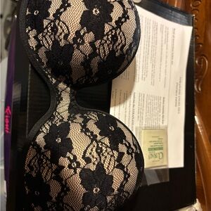 Women’s Black Lace Strapless Angel Bra B Cup